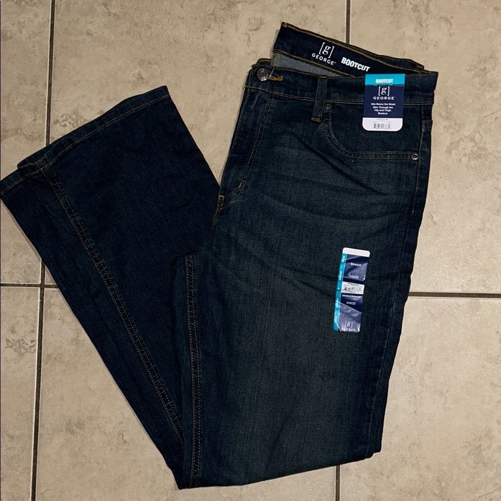 George Men's Bootcut Jeans - Deep Blue